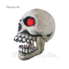 Personalized Scary Lighting Inflatable Devil Skull White Air Blown Death Head Bone Model Cranium Balloon For Halloween Party Decoration