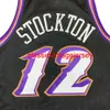 Cousu Rare #12 Stockton Champion Jersey Broderie Personnalisée N'importe Quel Nom Numéro XS-5XL 6XL