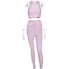 Jumpsuits voor dames rompers 2023 dames zomer tanktop broek tweedelig sets munny streetwear drawing solid trainingspak