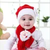 Tvådelad varm baby vinter plysch barn hatt och halsduk jul hatt 2-6 år gammal