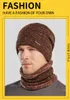 Outono e chapéus, boné de lã de malha, bib de duas peças, proteção de ouvido dos homens de inverno, boné de bicicleta