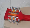 Custom Shop rick 12 cordes semi-creuses 2 micros guitare rouge cerise avec queue R en stock