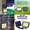 Solar Lamp Outdoor PIR Motion Sensor IP65 Waterproof Garden LED Light Spotlight Suitable For Path Steps Decoration Street Smart Lights