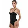 Dameshoeders zwarte kanten shapewear vrouwen full body shaper taille slanke pak ondergoed ondergoed overbust string bodysuit corset buikbestrijding panti