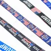 Portachiavi con cordino Trump Bandiera USA Rendi l'America fantastica di nuovo Porta badge identificativo Portachiavi Cinghie per cellulare Bomboniera DHP32