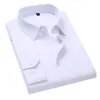 Business Casual Men's Dress Shirt Regular Fit White Black Light blue Cotton Long Sleeve Shirts 220312