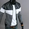 Vestes pour hommes Veste pour hommes Tendance Casual Col montant Poutre Poignet Épissage Pour la vie quotidienne