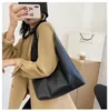 Evening Bags 2021 Women's Vintage PU Leather With Microfiberleather Tote Hobo Shoulder Bag Handbag Large A4 College School Business