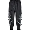 HOUZHOU Noir Pantalon Cargo Hommes Joggers Pantalon Cargo pour Hommes Jogging Japonais Streetwear Hip Hop Hippie Techwear Gothique Ruban 211110