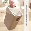 Kitchen Trash Cans Press Type Waste Bins Household Bathroom Bag Holder Can Hand-Opening Classification Large Bin 210728