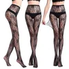 Hot Black Lace Meias Perna Alternadores Lace Sexy Hosiery Mulheres Coxa Alta Fishnet Bordado Transparente Pantyhose X0521