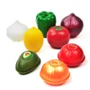 Cute Kitchen Vegetable Fruits Classified Crisper Food Containers Onion Lemon Tomatoes Green Pepper Shaped Plastic Fresh Storage Box Case