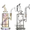 Hookahs 6.3 "Tall Beaker Bongs Diffused Downstem Glass DAB Rigs Decoratieve Marble Water Pipe Oil Burner