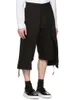 Heren broek broek rok casual wijde been lente zomer zwarte haar stylist mode losse dubbellaagse splitsing grote maat