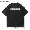 Oversized Tshirts Streetwear Hip Hop Poster Short Sleeve Tees Shirts Harajuku Punk Rock Gothic Casual Tops 210602