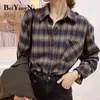 Kratka Kratę Kobiety Vintage Guziki Casual Wiosna Jesień Z Długim Rękawem Bluzki Kobiet Koreański Streetwear Blusas Chic Topy 210506