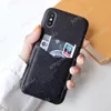 Top Deluxe L Designer Phone Cases for iphone 11 pro max XS XR Xsma 8plus High Quality Real Leather Card Holder Pocket Fashion Luxury Cellphone Protective Cover