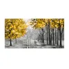 Vintage Home Decor Golden Rich Tree Poster Oil Painting Printed On Canvas Wall Art Pictures For Living Room Decoration Entrance275g