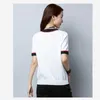 Design Women Spring Lato Styl T Shirts Lady Casual Slim V-Neck Drukowane Trójniki Koszula Topy DF1920 210609