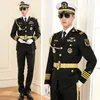 Odzież marynarzowa Jednorzędowa 4 Przyciski Garnitur Business Slim Fit Profesjonalny Strój Formalny Standardowy Wedding Captain Security Uniform