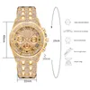Мужчины замороженные часы роскошные полные алмазные золотые из нержавеющей стали кварцевые наручные часы часы подарок Relogio Masculino 211231