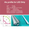 2-10pcs/Lot 20inch 0.5m Led Corner Aluminium Profile For 20mm Strip,45 Degree Channel With Cover Double Row Bar Light Housing Strips