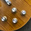 E-Gitarre im neuen Stil 2021, Decke aus geflammtem Ahorn, Bundbindung, Tune-o-Matic-Steg, Gitarre mit Palisandergriffbrett