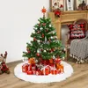 48/60 pollici Gonna albero di Natale bianco Pelliccia sintetica Tappetino in peluche Decorazioni natalizie Decorazioni per la casa all'aperto Decorazioni per alberi di Natale Ornamenti per feste regalo JY0608