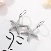 Dangle & Chandelier Fashion Bohemian Silver Color Drop Earrings For Women Geometric Summer Ocean Beach Starfish Metel 2022 Jewelry Gifts