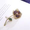 SINZRY elegant jewelry fashion simulated pearl rose flower cubic zircon decorate brooches lady shawl buckles