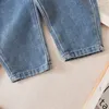 Jeans 2021 Herbst Koreanische Für Baby Gilrs Jungen Patchwork Hosen Blau Casual Hosen kinder Denim Kinder Kleidung