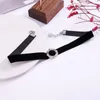 Choker Chokers Noir Rouge Court Velours Pour Les Femmes Simulé Perle Géométrique Rond Carré Coeur Colliers Cou Bijoux Collares Collier Bloo22