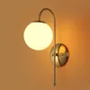 Lampada da parete moderna a led per interni paralume in vetro per corridoio scale apparecchio comodino bagno vanità luci apparecchio sconce