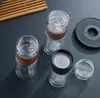 Bottiglie di acqua per tè in vetro da 300 ml da 10 once Tazza resistente al calore Tazza per acque di vetro a doppia parete con infusore per tè SN3242
