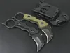 Promocja Karambit Nóż D2 Czarny Kamienny Wash Blade Full Tang G10 Uchwyt Stałe Ostrza Knice Pazurowe z Kydex