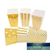 6/12pcs Party Paper Popcorn Boxes Rose gold Pop Corn Candy/ Sanck Favor Bag Xmas Wedding Kid Birthday Party Decoration Factory price expert design Quality Latest Style