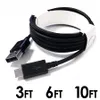 High Speed ​​1M 2M 3M Type C USB C Micro V8 Charger Cable för Samsung S8 S10 S20 S21 Huawei PC Mp3 Cord Line White Black