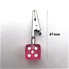 Luxe Coloré Portable Dice Forme Cool Fumer Pince Clip Tabac Preroll Porte-Cigarette Support Support Support Pipe À Main Pince DH9860