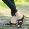 Dames Sandalen Orthopedische Slippers Corrector Walking Open Teen Summer Schoenen Vintage Lage Hakken Vrouwelijk Platform 210928