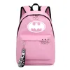 DC 슈퍼 히어로 주변 배트맨 빛나는 백팩 인쇄 대학 스타일 소녀 리본 bag2226o
