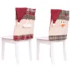 Noel dekor sandalye arka kapak noel santa ev partisi dekorasyon malzemeleri 51 * 48 cm