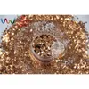 HM2104-232 Cinnamon Color metallic luster Hexagon Shape Glitter Sequins for nail art DIY decoration and Halloween's decorations