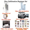 20 30oz Sublimation Machines tumblers Heat Press cup sub Printer VOC For Almost Countries with Mug Pad