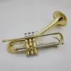 Hoge kwaliteit trompet gebogen bell bb tune messing plated professioneel muziekinstrument met case en mondstuk accessoires