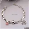 Braccialetti con ciondoli Gioielli Fashion Round Brand Stberry Crystal Thai Sier Bracciale per donna Drop Delivery 2021 S3542