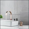 Bathroom Sink Faucets Faucets, Showers & As Home Garden Basin Faucet Super Long Pipe Two Holes Brushed Gold/Black Tap 360 Rotating Widesprea