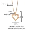 Superfície Arco oco Love Love Pingente de pingente de coração Cubra cúbica de zircão Hip Hop Ins simples cadeia de caixas de personalidade para mulheres e homens presentes Bijoux Bling gelo