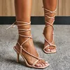 الصنادل Whnb 9cm High Heels Femmes Sandales Cross-Tiled Strap Summer Shoes Women 2021 Female Sexy Party Pumps