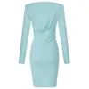 Arrival Winter Women Sexy Designer Mint Bodycon Dress Ladies Elegant Party Vestido 210527