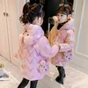 3-10 ans filles manteau mode longues vestes pour hiver épais chaud Parkas Snowsuit mignon ours à capuche vêtements d'extérieur pour enfants 211203